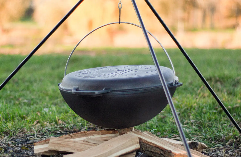 12,68 quart Combo Cooker Cauldron Asian Kazan with a Frying Pan Lid Dutch Oven