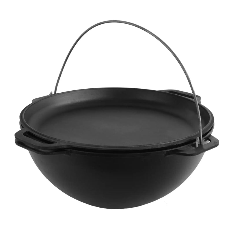 15,85 quart Combo Cooker Cauldron Asian Kazan with a Frying Pan Lid  Dutch Oven