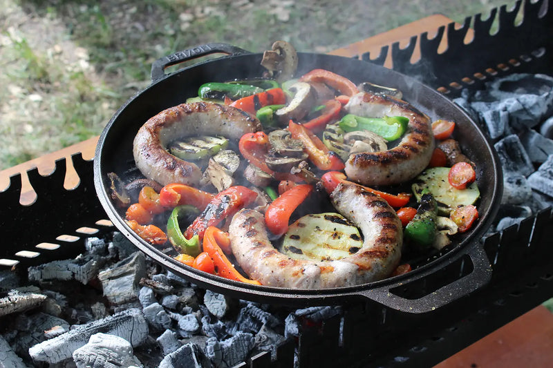 15,85 quart Combo Cooker Cauldron Asian Kazan with a Frying Pan Lid and Grill  Dutch Oven