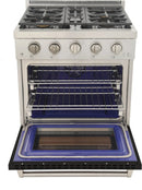 Kucht 30" Freestanding Professional Gas Range Liquid Propane KFX3000X/LP-BK