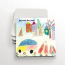 Kid's Art Photo Square Coasters