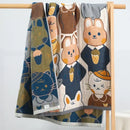 Kids cute cats multicolored cotton gauze bath towel for bathroom