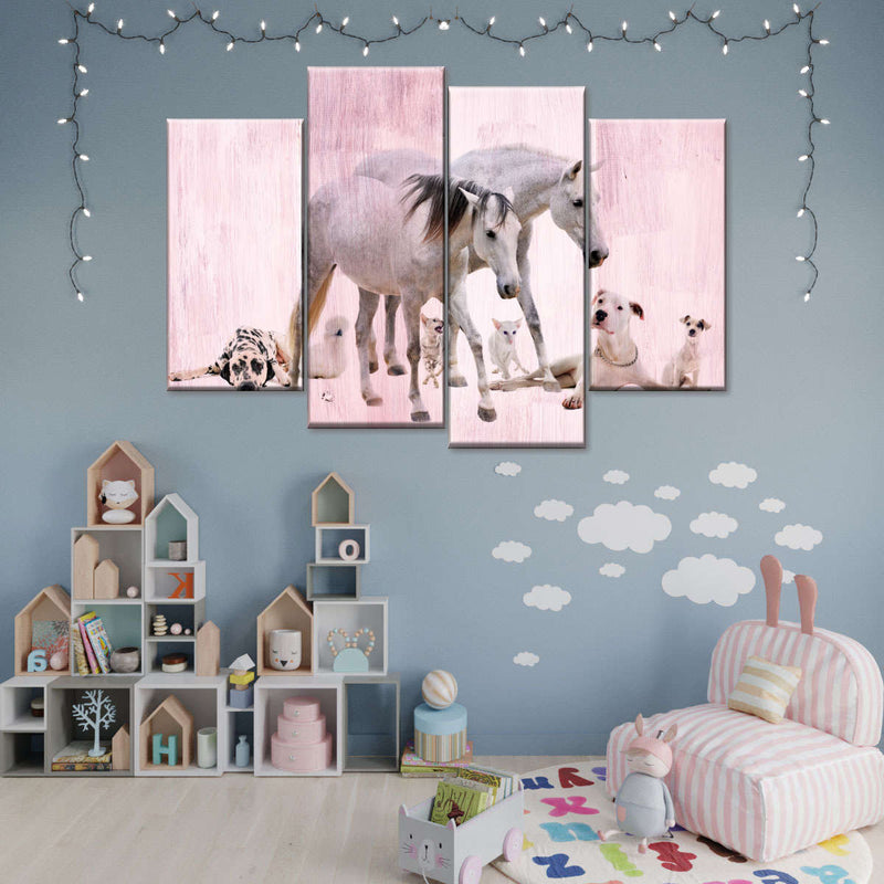 Dogs And Horses Wall Art