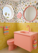 Pressed Fresh Version 02 Wallpaper, pink and yellow