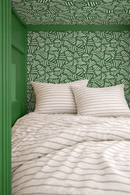 Simple Stripes Wallpaper, green and white