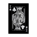King of Clubs - Silver Canvas