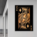 King of Diamonds - Gold Canvas