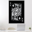 King of Diamonds - Silver Canvas