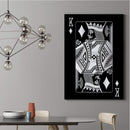 King of Diamonds - Silver Canvas