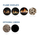 Kingsman Atrium 42" Clean View Peninsula Direct Vent Fireplace (SAK30489)