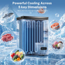 Kismile 7.0/3.5 Cubic Feet Chest Freezer with Removable Basket Free Standing
