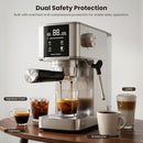 Kismile Espresso Coffee Maker Machine 20 Bar, with Milk Frother Steam Wand CM8032