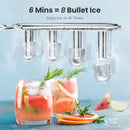 Kismile Ice Makers Countertop with Handle,8 Cubes in 6 Mins,Portable Ice Machine with Self-Cleaning for Home 58012RIM0