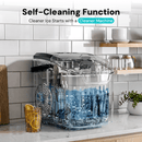 Kismile Ice Makers Countertop with Handle,8 Cubes in 6 Mins,Portable Ice Machine with Self-Cleaning for Home 58012RIM0