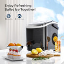KISMILE Ice Makers Countertop,Portable Ice Maker Machine with Handle,Self-Cleaning Ice Maker, 26Lbs/24H, 9 Ice Cubes Ready in 8 Mins, for Home/Office/Kitchen