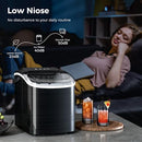 KISMILE Ice Makers Countertop,Portable Ice Maker Machine with Handle,Self-Cleaning Ice Maker, 26Lbs/24H, 9 Ice Cubes Ready in 8 Mins, for Home/Office/Kitchen