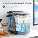 KISMILE Ice Makers Countertop,Portable Ice Maker Machine with Handle,Self-Cleaning Ice Maker, 26Lbs/24H, 9 Ice Cubes Ready in 8 Mins, for Home/Office/Kitchen