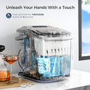 KISMILE Ice Makers Countertop,Portable Ice Maker Machine with Handle,Self-Cleaning Ice Maker, 26Lbs/24H, 9 Ice Cubes Ready in 8 Mins, for Home/Office/Kitchen