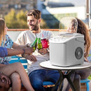 KISMILE Ice Makers Countertop,Portable Ice Maker Machine with Handle,Self-Cleaning Ice Maker, 26Lbs/24H, 9 Ice Cubes Ready in 8 Mins, for Home/Office/Kitchen