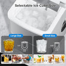 KISMILE Portable Countertop Ice Maker,9 Cubes Ready in 6-8 Minutes,Comact Ice Maker Machine with Scoop and Basket
