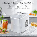 KISMILE Portable Countertop Ice Maker,9 Cubes Ready in 6-8 Minutes,Comact Ice Maker Machine with Scoop and Basket