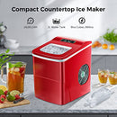 KISMILE Portable Countertop Ice Maker,9 Cubes Ready in 6-8 Minutes,Comact Ice Maker Machine with Scoop and Basket