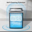 KISMILE Portable Countertop Ice Maker,9 Cubes Ready in 6-8 Minutes,Comact Ice Maker Machine with Scoop and Basket