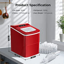 KISMILE Portable Countertop Ice Maker,9 Cubes Ready in 6-8 Minutes,Comact Ice Maker Machine with Scoop and Basket
