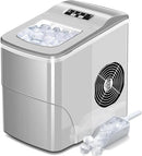 KISMILE Portable Countertop Ice Maker,9 Cubes Ready in 6-8 Minutes,Comact Ice Maker Machine with Scoop and Basket
