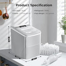 KISMILE Portable Countertop Ice Maker,9 Cubes Ready in 6-8 Minutes,Comact Ice Maker Machine with Scoop and Basket
