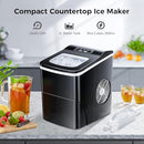 KISMILE Portable Countertop Ice Maker,9 Cubes Ready in 6-8 Minutes,Comact Ice Maker Machine with Scoop and Basket