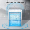 KISMILE Portable Countertop Ice Maker,9 Cubes Ready in 6-8 Minutes,Comact Ice Maker Machine with Scoop and Basket