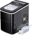 KISMILE Portable Countertop Ice Maker,9 Cubes Ready in 6-8 Minutes,Comact Ice Maker Machine with Scoop and Basket