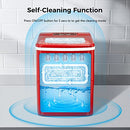 KISMILE Portable Countertop Ice Maker,9 Cubes Ready in 6-8 Minutes,Comact Ice Maker Machine with Scoop and Basket