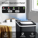 KISMILE Portable Countertop Ice Maker,9 Cubes Ready in 6-8 Minutes,Comact Ice Maker Machine with Scoop and Basket
