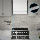 Akicon 30" Stainless Steel Wall Mount Range Hood with 600 CFM Vent Hood
