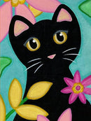 Kitty and Flowers CS2359 5.9 x 7.9 inches Crafting Spark Diamond Painting Kit