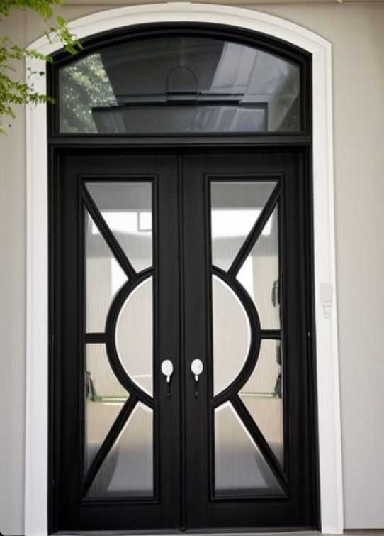 Kronos Double Iron Doors - Dark Bronze