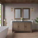 James Martin Portland 60" Double Bathroom Vanity, Whitewashed Walnut