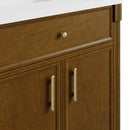 James Martin Bellshire 84" Single Bathroom Vanity, Honey Oak