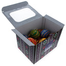 Geometric Design Ukrainian Gift Box with Display Window 7.1 x 5.5 x 5.5 Inches