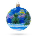 Enchanted Christmas Night Winter Village Glass Ball Ornament 3.25 Inches