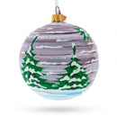 Intriguing Santa Peeking Through House Window Glass Ball Christmas Ornament 4 Inches
