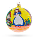 Nutcracker and Clara Glass Ball Christmas Ornament 4 Inches