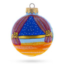 Nutcracker and Clara Glass Ball Christmas Ornament  3.25 Inches