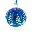 Festive Snowman with Gifts Glass Ball Christmas Ornament 4 Inches