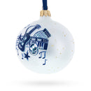 Saxophone, Guitar, Piano Glass Ball Christmas Music Ornament 4 Inches