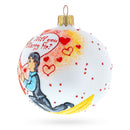 Proposal 'Will You Marry Me?' Glass Ball Christmas Ornament 3.25 Inches
