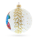Happy Choo-choo Train Glass Ball Christmas Ornament 4 Inches