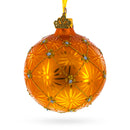 1897 Coronation Royal Gold Glass Christmas Ornament 3.25 Inches